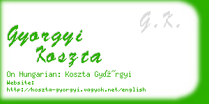 gyorgyi koszta business card